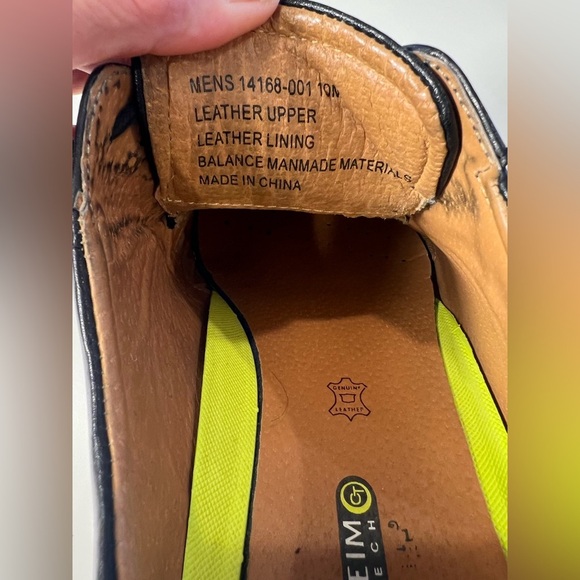 Florsheim Pinnacle Comfort Leather Apron Toe 10M Black Leather Oxfords - Picture 8 of 12